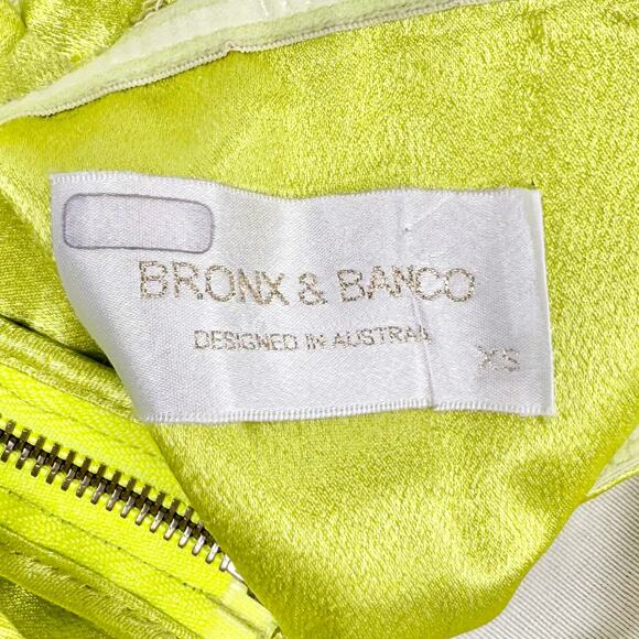 Bronx and Banco Women's Capri Satin Bralette Top XS Lime Green - Picture 4 of 15